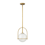 Подвесной светильник с белым плафоном в форме шара в арочной подвеске Hinkley варинант исполнения - 10 | Loft Concept в Барнауле