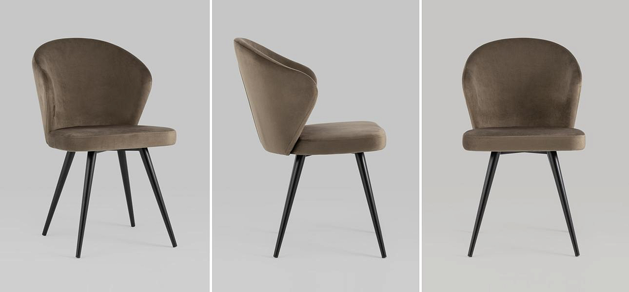 Стул Коричневый Бархат Volante Chair Стул Коричневый Бархат Volante Chair - Loft-Concept в Барнауле