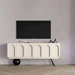 Дизайнерский комод с фактурным фасадом и чёрной ножкой в форме шара Samanta варинант исполнения - 3 | Loft Concept в Барнауле