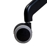 Стул с мягкой оранжевой обивкой из велюра и подъемно-поворотным механизмом на черных колесиках Harper Orange варинант исполнения - 8 | Loft Concept в Барнауле