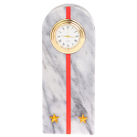 Часы погон МВД подарочные настольные из натурального камня Мрамор Military Clock варинант исполнения - 10 | Loft Concept в Барнауле