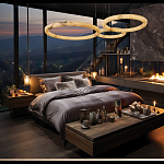 Люстра с 3-мя кольцами из натурального камня Minerals of Light варинант исполнения - 4 | Loft Concept в Барнауле