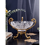 Чаша из прозрачного рельефного стекла на бронзовой подставке Eden Garden варинант исполнения - 4 | Loft Concept в Барнауле