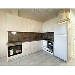 Угловой кухонный гарнитур белый и столешница под мрамор Gene Kitchen Set варинант исполнения - 5 | Loft Concept в Барнауле