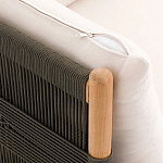 Садовый диван из тикового дерева и веревок Оreon варинант исполнения - 3 | Loft Concept в Барнауле