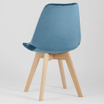 Стул с мягким велюровым сиденьем Arvika Blue варинант исполнения - 5 | Loft Concept в Барнауле