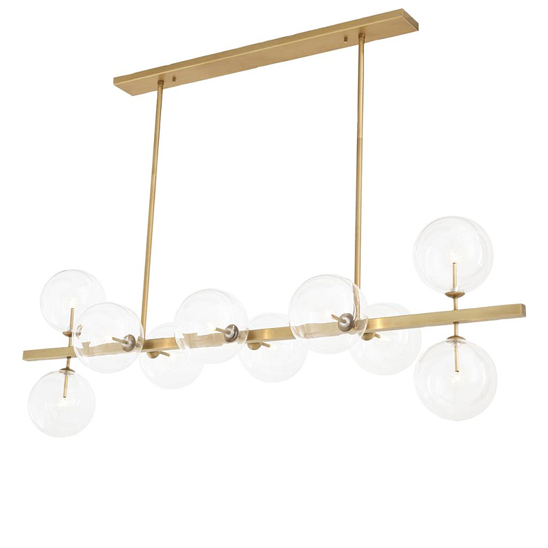 Люстра Chandelier Largo Латунь Античная полированная Прозрачное Стекло Люстра Chandelier Largo Латунь Античная полированная Прозрачное Стекло в Барнауле | Loft Concept