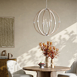 Подвесной светильник из дерева в форме сферы Eco Light варинант исполнения - 4 | Loft Concept в Барнауле