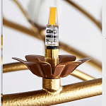 Люстра круглая с ветвистым каркасом и плафонами в виде лотосов Chandelier Lotus варинант исполнения - 2 | Loft Concept в Барнауле