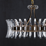 Люстра круглая с прозрачными элементами в форме полумесяца Crescent варинант исполнения - 3 | Loft Concept в Барнауле