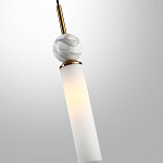 Подвесной светильник с цилиндрическим матовым плафоном и декоративным шаром из камня Orb Essence варинант исполнения - 5 | Loft Concept в Барнауле