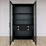 Дизайнерский шкаф витрина Elsa Dreams Black с 4-мя ящиками варинант исполнения - 5 | Loft Concept в Барнауле