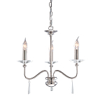 Люстра цвета никель с прозрачными стеклянными подвесками в форме капель Elstead Lighting варинант исполнения - 8 | Loft Concept в Барнауле