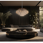 Люстра хрустальная в неоклассическом стиле на золотистом каркасе Majesty варинант исполнения - 1 | Loft Concept в Барнауле