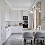 Люстра подвесная 3 лампы с прозрачными стеклянными шарами и золотыми деталями Giopato & Coombes варинант исполнения - 5 | Loft Concept в Барнауле