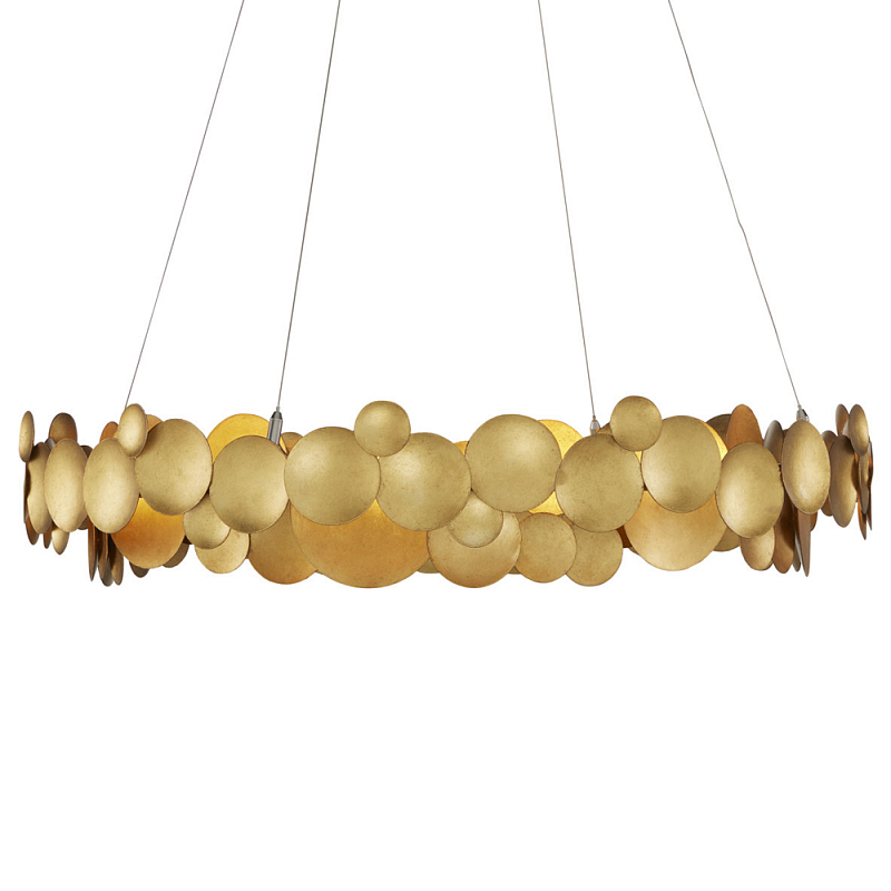 Люстра круглая из многослойных золотых дисков Metal Disc Chandelier Золотой Люстра круглая из многослойных золотых дисков Metal Disc Chandelier Золотой в Барнауле | Loft Concept