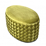 Пуф овальный плетеный оливкового цвета Pool Woven Velour варинант исполнения - 3 | Loft Concept в Барнауле