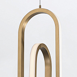 Подвесной светильник золотого цвета с двумя вытянутыми овальными рамками в форме скрепки Eurofase варинант исполнения - 4 | Loft Concept в Барнауле