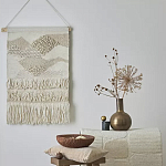 Панно из шерсти и хлопка с узором Beige Calista Serene варинант исполнения - 4 | Loft Concept в Барнауле