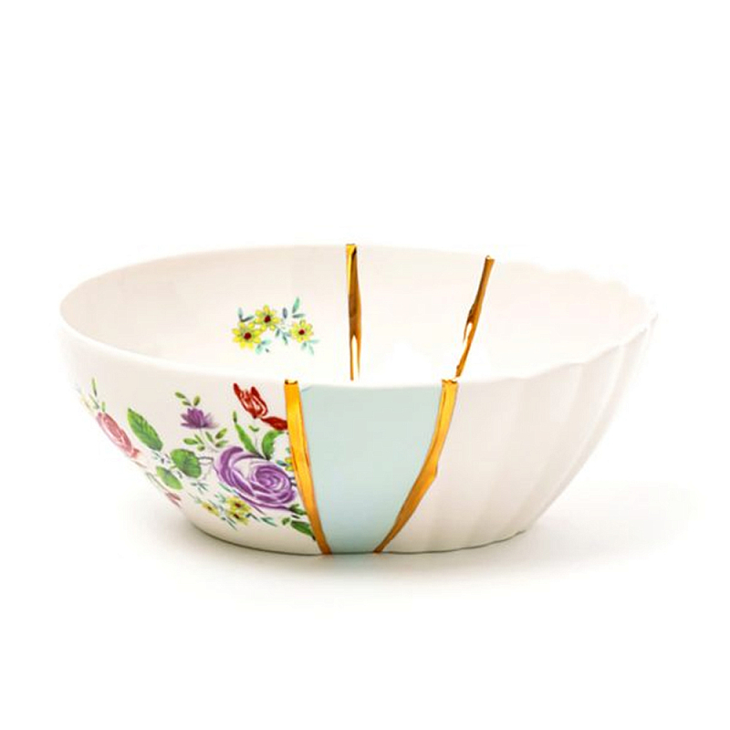 Салатник Seletti Kintsugi 2 Белый Золотой Мульти Салатник Seletti Kintsugi 2 Белый Золотой Мульти в Барнауле | Loft Concept