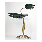 Столик приставной с тремя столешницами Тропические листья Tropical Forest gold варинант исполнения - 4 | Loft Concept в Барнауле