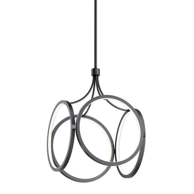 Подвесной светильник светодиодный в форме клетки Kichler Черный Белый Золотой в Барнауле | Loft Concept 