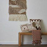 Чехол на подушку с вышивкой в виде геометрических узоров Beige Calista Rect варинант исполнения - 6 | Loft Concept в Барнауле