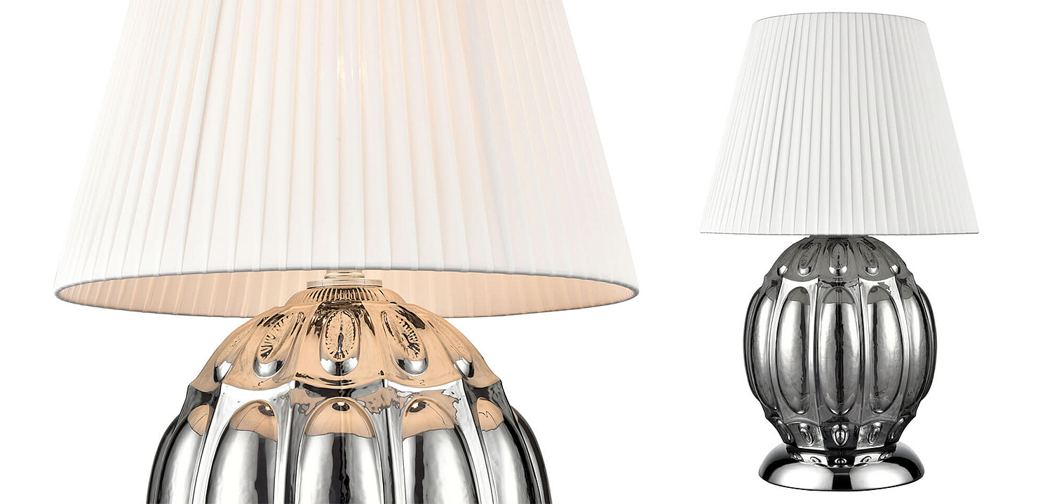 Настольная лампа ХРОМ Hailey Chrome Table Lamp Настольная лампа ХРОМ Hailey Chrome Table Lamp - Loft-Concept в Барнауле