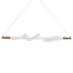 Люстра горизонтальная с волнистым белым плафоном Golden Swirl варинант исполнения - 1 | Loft Concept в Барнауле