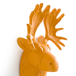 Настенный крючок голова оленя Deer Wall Hook Mustard варинант исполнения - 3 | Loft Concept в Барнауле