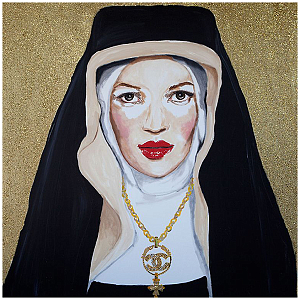 Картина Kate Moss with Byzantine Chanel Necklace