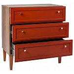 Комод красный из массива бука с 3-мя ящиками Wenge Light варинант исполнения - 3 | Loft Concept в Барнауле