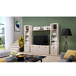 Шкаф-витрина с полками и стеклянной дверкой Satin Furniture варинант исполнения - 3 | Loft Concept в Барнауле