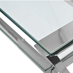 Стол письменный с прозрачной столешницей Corporate Identity варинант исполнения - 2 | Loft Concept в Барнауле