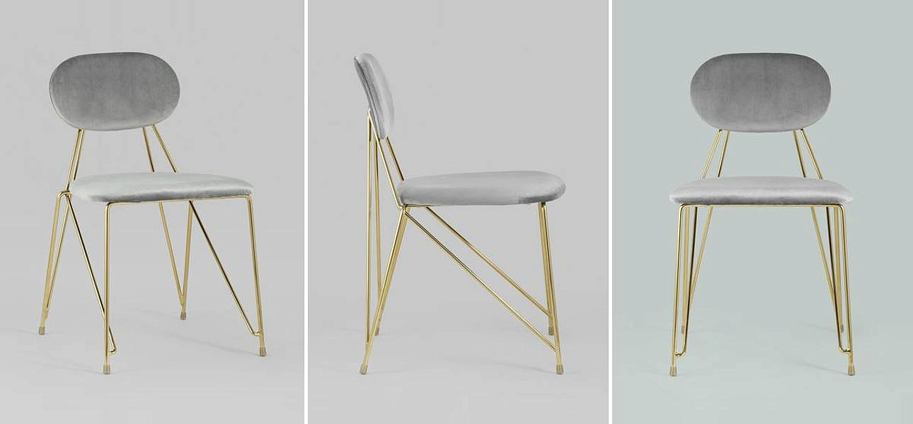 Стул Alice Chair Светло-Серый Велюр Стул Alice Chair Светло-Серый Велюр - Loft-Concept в Барнауле