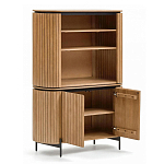 Буфет высокий из дерева манго и металла с открытыми полками и 2-мя дверцами Toinette варинант исполнения - 2 | Loft Concept в Барнауле