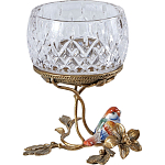 Чаша на ножке из стекла с бронзовыми элементами Bronze Branch варинант исполнения - 1 | Loft Concept в Барнауле