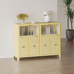 Дизайнерский комод с  2-мя рельефными откидными дверками из стекла Mikko варинант исполнения - 1 | Loft Concept в Барнауле