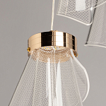 Люстра каскадная с 10-ю прозрачными плафонами Wave Line варинант исполнения - 10 | Loft Concept в Барнауле