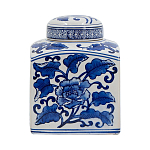 Ваза с крышкой в китайском стиле Oriental Blue & White Ornament Vases варинант исполнения - 2 | Loft Concept в Барнауле