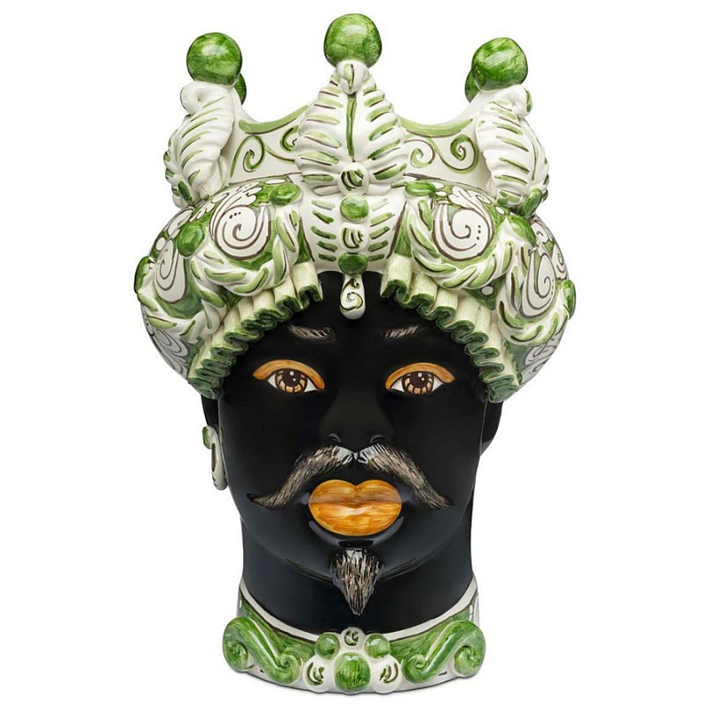 Ваза Ваза Vase Moro Man Medium Leaves Dark Green Черный Зеленый Белый Ваза Ваза Vase Moro Man Medium Leaves Dark Green Черный Зеленый Белый в Барнауле | Loft Concept