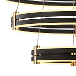 Люстра светодиодная с 3-мя плафонами в форме колец из акрила и алюминия с пультом для регулировки света Ring Horizontal Anthracite варинант исполнения - 4 | Loft Concept в Барнауле