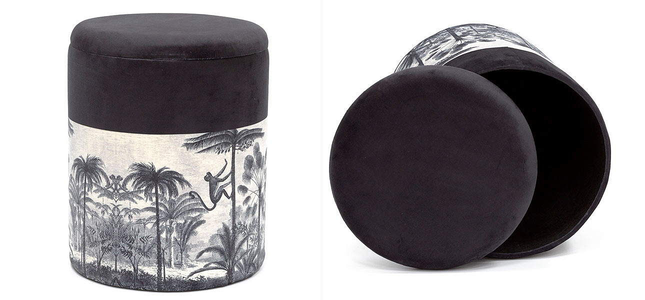 Пуф PUF Jungle Print с крышкой Пуф PUF Jungle Print с крышкой - Loft-Concept в Барнауле