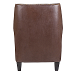 Кресло из натуральной кожи c мягкими подлокотниками на 4-х деревянных ножках из массива бука Joseph Armchair brown варинант исполнения - 3 | Loft Concept в Барнауле