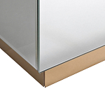 Столик журнальный зеркальный с золотым декором Gold Painted Mirror Table варинант исполнения - 2 | Loft Concept в Барнауле