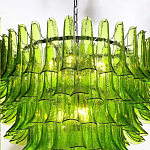 Люстра из семи ярусов зеленого стекла Independence варинант исполнения - 5 | Loft Concept в Барнауле