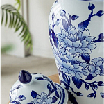 Ваза с крышкой и синим цветочным узором Blue & White Ornament  варинант исполнения - 6 | Loft Concept в Барнауле