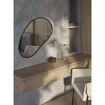 Зеркало асимметричной формы Oval Light Reflection варинант исполнения - 3 | Loft Concept в Барнауле