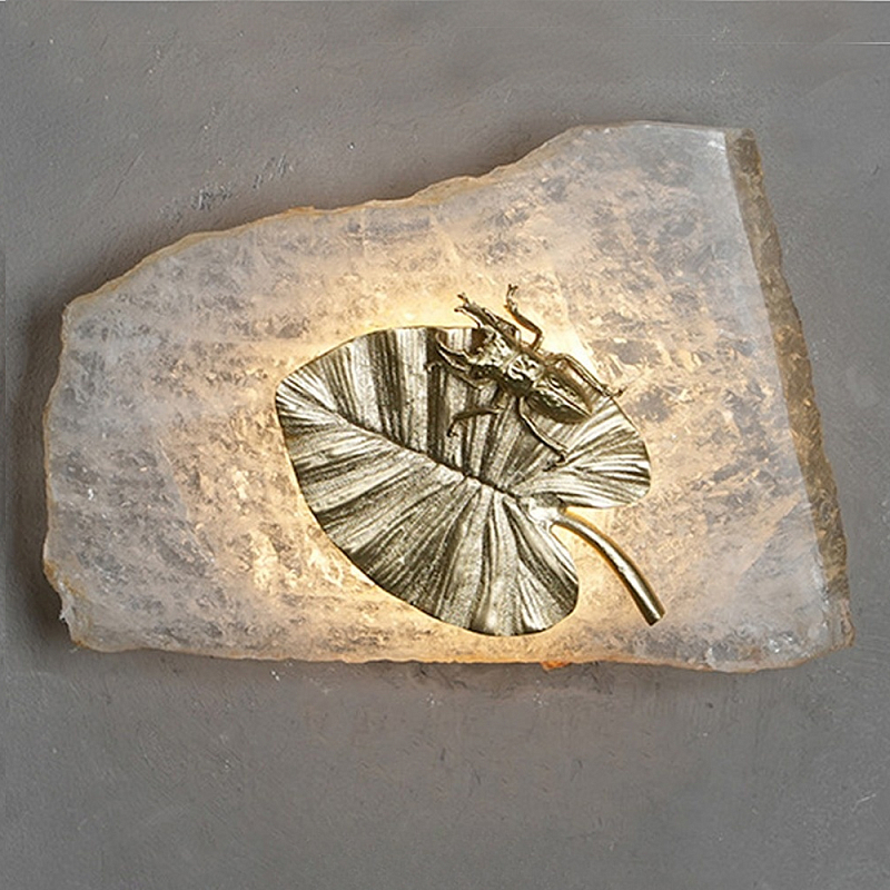 Бра Декоративный лист Glacial Fragment Медь Прозрачный Бра Декоративный лист Glacial Fragment Медь Прозрачный в Барнауле | Loft Concept