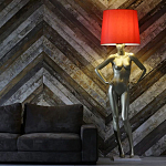 Лампа MANNEQUIN LAMP с абажуром руки на талии варинант исполнения - 3 | Loft Concept в Барнауле